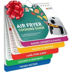 Air Fryer Cheat Sheet Magnets Cooking Guide Booklet - Air Fryer Cookbooks - Air